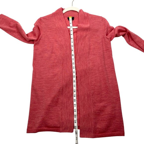 Talbots Pure Italian Merino Wool Open Cardigan Sweater XS Dusty Rose - Picture 6 of 7